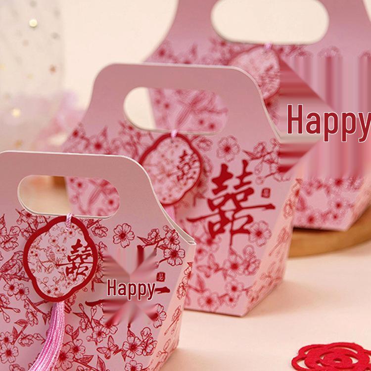 2025 New Style Hand-held Wedding Candy Box - Chinese Creative Gift Box