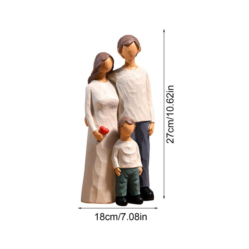 Creative Resin Table Ornament Mom And Son Figure Statue Elegant Table Ornament Family Stand Sculpture Creative Craft Home Decor