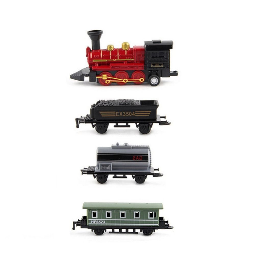 Pull-back Retro Steam Train Model Miniature Simulation Train Toy Pull Back Model Train Kids Toy