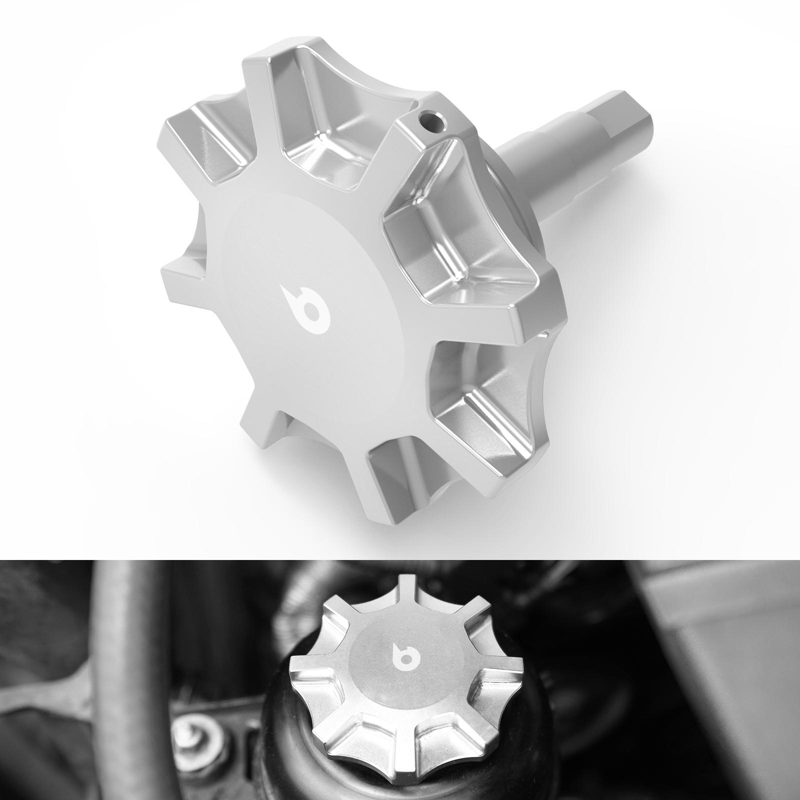 

BEVINSEE Power Steering Reservoir Cap for BMW E46 E90 E92 E93 E60 E82 E87 E39 E63 X1 E84 X3 X5 E53 Z3 Z4, for MINI R50 R52 R53 срібний