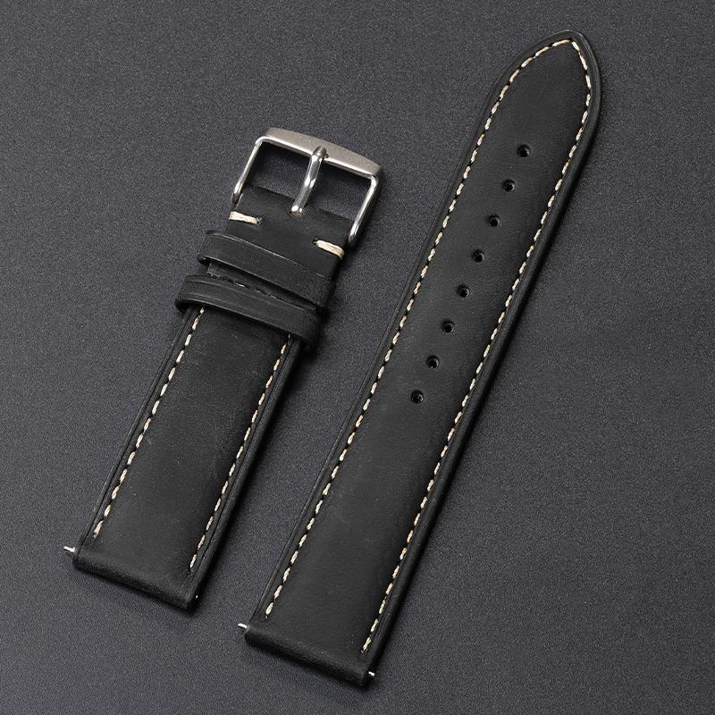 18mm 20mm 22mm Watchband Genuine Leather Watch Strap Replacement Belt Vintage Brown Strap Quick Release Bracelet for Men Women
