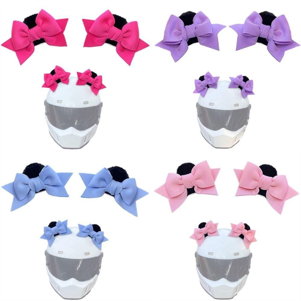 2Pcs Butterfly Knot Motorcycle Hat Decoration Bowknot Moto Helmet Ears  for Women Cycling