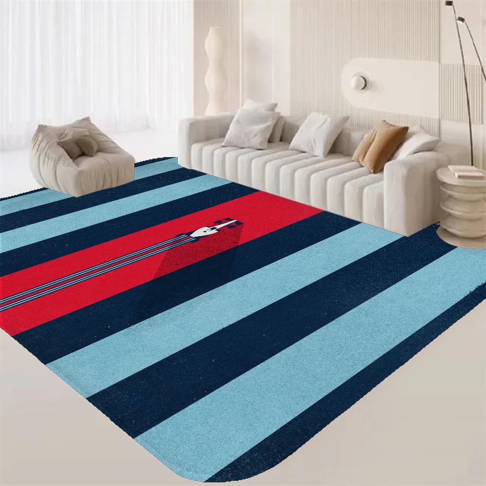 Tappetini da camera con logo M-Martini Racing Lavabili Antiscivolo Tappeto da area per soggiorno divano sedie Cucina Alfombra