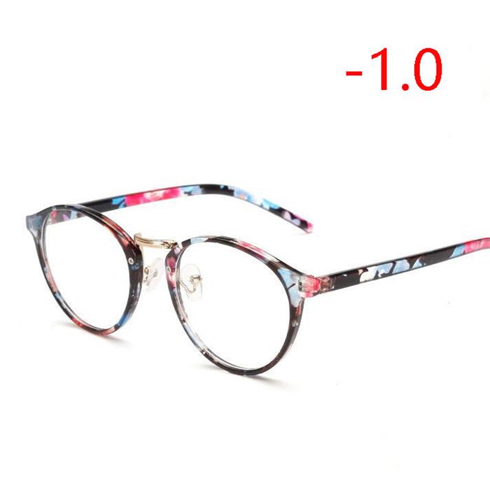 Retro Runde Brille Männer Frauen Ultraleicht Myopie Brillen Myopiebrillen fertig -1 -1,5 -2 -2,5 -3 -3,5 -4 -4,5 -5 -6