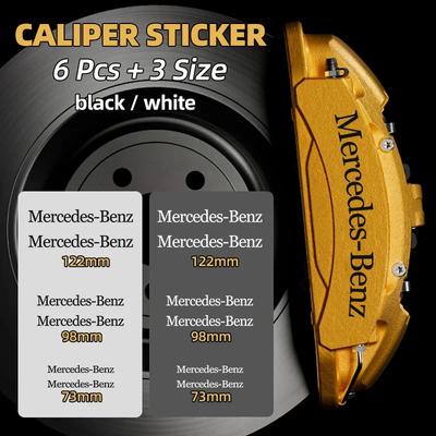 6 Stück Bremssattel Aufkleber Hitzebeständiges Decal Auto Dekoration Für Mercedes Benz W204 W124 W201 W202 W212 W220 W205 GLA CLA GLC