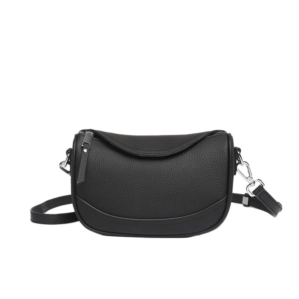 TOGO Kopfschicht Rindsleder Satteltasche Temperament Damen Kleine Handtasche Echtes Leder Schulter Crossbody Phe Tasche