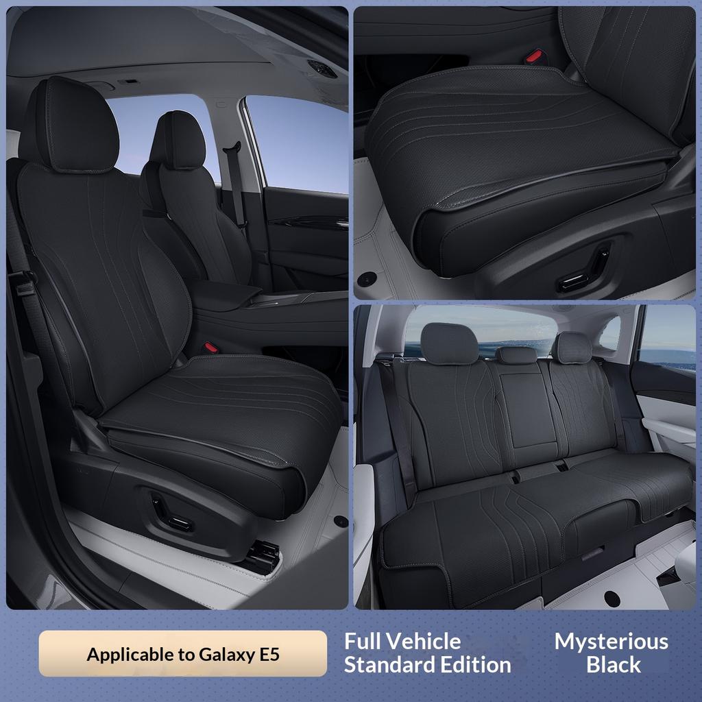 For Geely Galaxy E5/EX5 Car Full Surround Seat Cover All Season Universal Breathable Perforated Leather Cushion