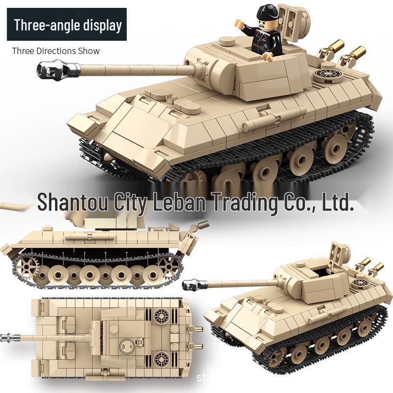 Lego-Compatible WWII Tiger I Tank Building Blocks - Military Series Toy for Boys