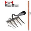 Dual-Use Reinforced Multi-Tooth Hoe and Rake for Soil Loosening and Weeding