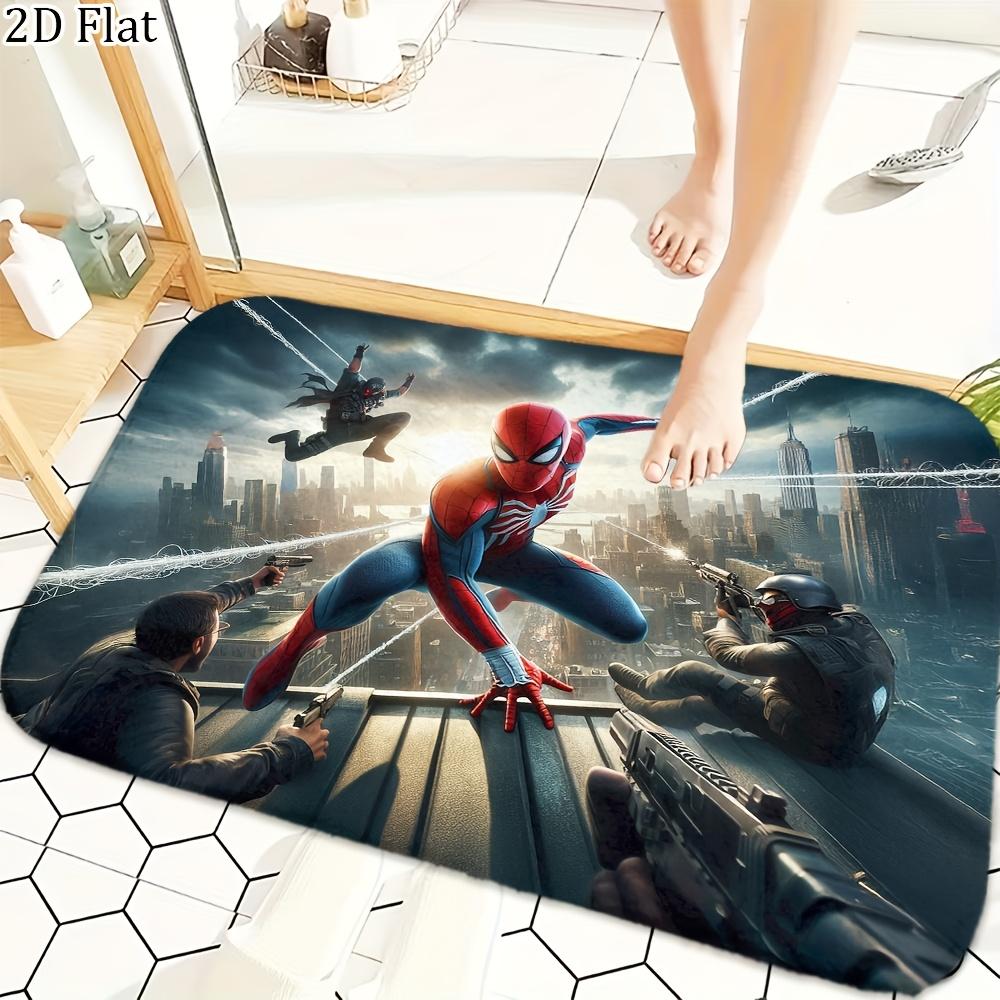 1pc Flannel Rug Marvel Superheroes Bathroom Mat, Multiple Sizes, Multi-functional for Daily Use, Suitable for Bathroom, Entran
