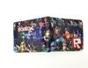 Virtual World Game Peripheral Wallet Cartoon Print Short Fold Card Holder Unisex 1pcs