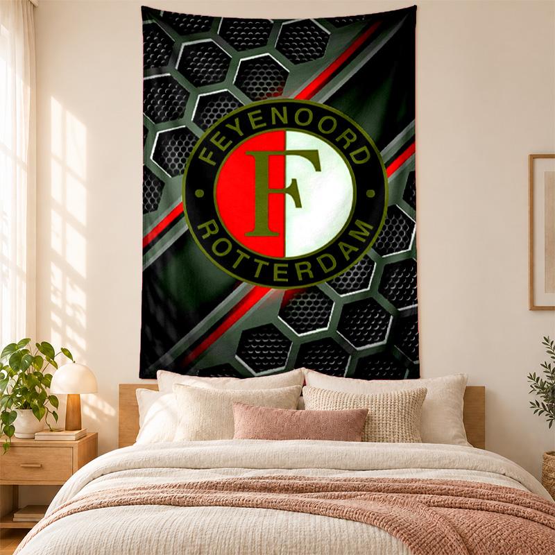 Feyenoord Rotterdam Wandkleed hoge kwaliteit voor het decoreren van woonkamer slaapkamer studentenkamer muren ideaal als slaapkamer muurdecoratie of vakantiegeschenk