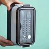 Food Grade Plastic Lunch Box 2 Layer Bento Box Microwave Safe with Utensils for Car