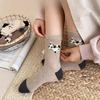 Cute and Funny Mid-calf Socks for Women's Fashion In Autumn, Cute and Funny Puppy Cartoon Animal Pile Socks