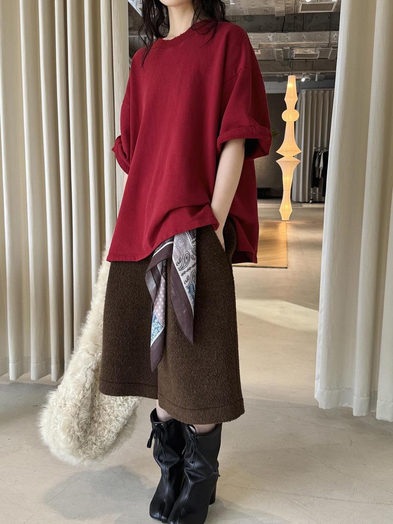 Korean Style Oversized Fleece T-Shirt for Women - Round Neck & Drop Shoulder