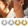 Chic Cartilage Cuff Earring Gold/Silver Ear Clip Unisex Statement Ear Adornments