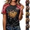 Women's Short Sleeve Halloween Graphic T-Shirt Casual Tee for Costume Party