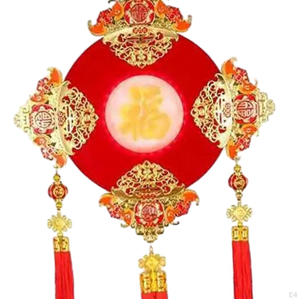 Chinese Year Hanging Ornament with Light Lunar Spring Festival Pendant Tassel