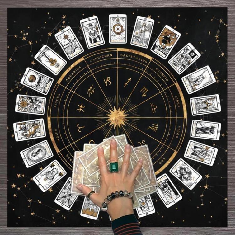 Board Game Pad Astrological Oracles Table Cover Card Mat Divinations Tablecloth