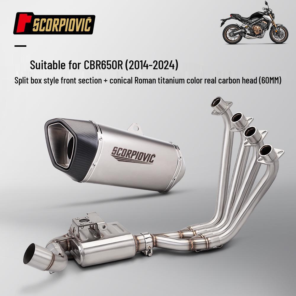 CBR650R Full System Exhaust Modification: Front Section & Muffler.