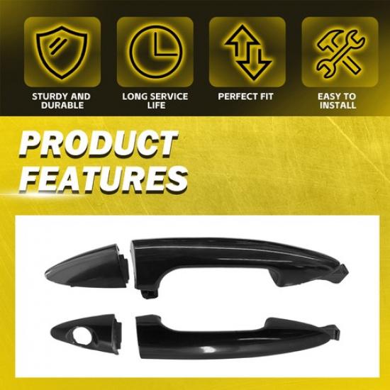 2Pcs Rear Front Right Exterior Outer Door Handle for Hyundai Accent 2012-2017 EV