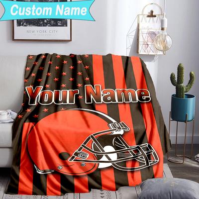 Custom Name Blanket Bengals Team Logo Artwork Blanket Bedding Blanket for Travel, Camping, Living Rooms, Offices, Sofas, Fan Christmas Gift