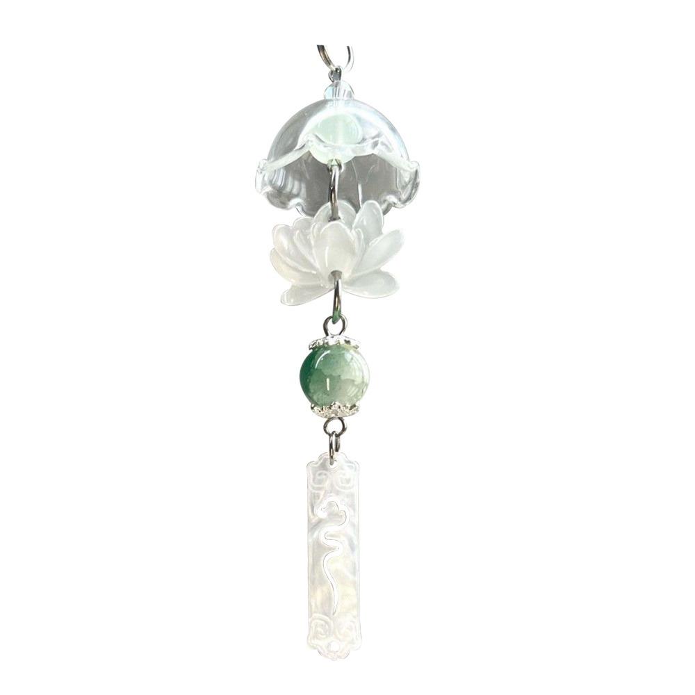 Green Lemon Persimmon Keychain Wind Chimes Beaded Keychain Cute Lemon Keychain  Key Ornament