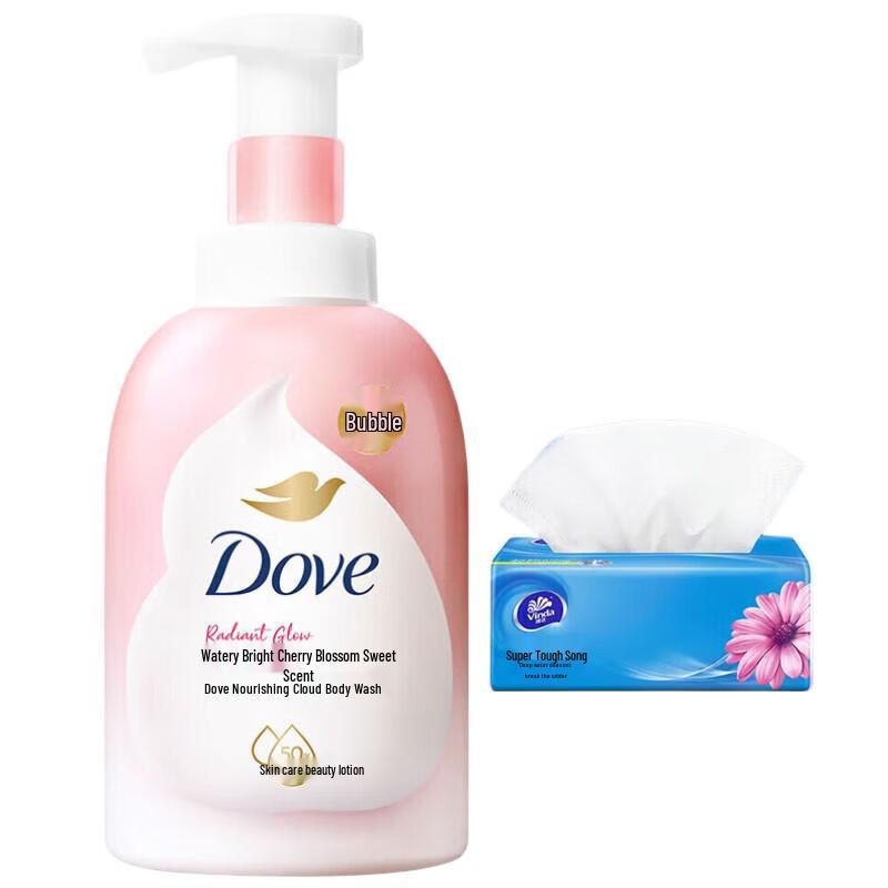 

Dove Cherry Blossom Shower Foam & Tissues Bundle