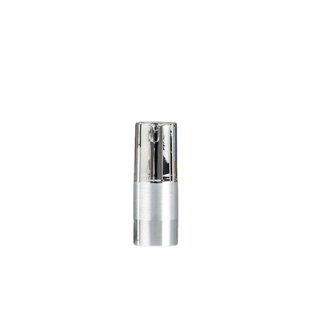 15/30/50ml Silver Travel Lotion Bottle Empty Vacuum Pump Bottles Facial Cream Airless Bottle Cosmetics Spray Refillable Bottle