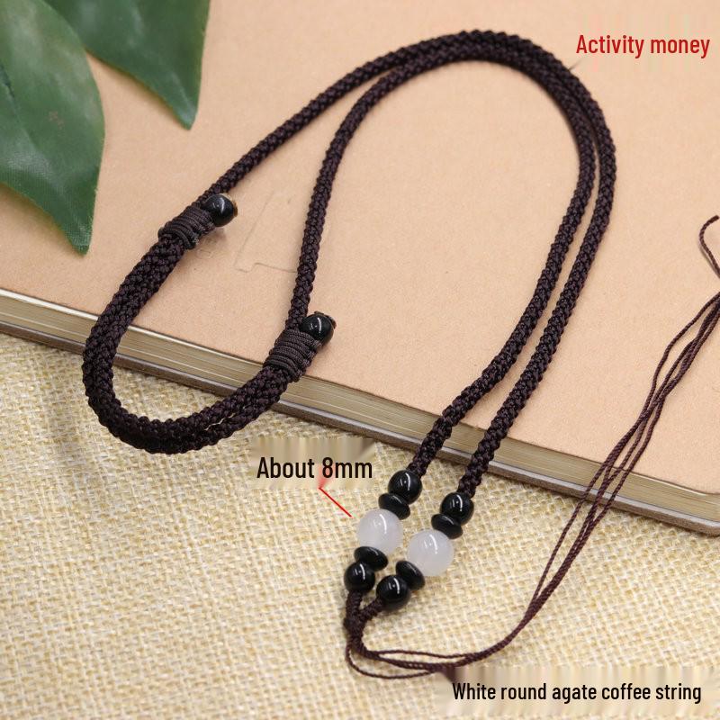 DIY Agate Jade Pendant Lanyard for Men & Women - Necklace Hanging Rope