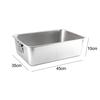 Pet Litter Tray Kitten Toilet Stainless Steel with Handles Cat Litter Box