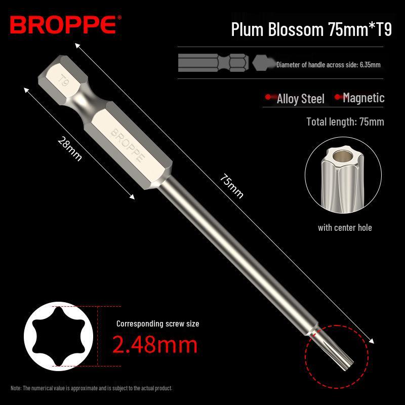 Plum Blossom Magnetic Drill and Screwdriver Bit Set