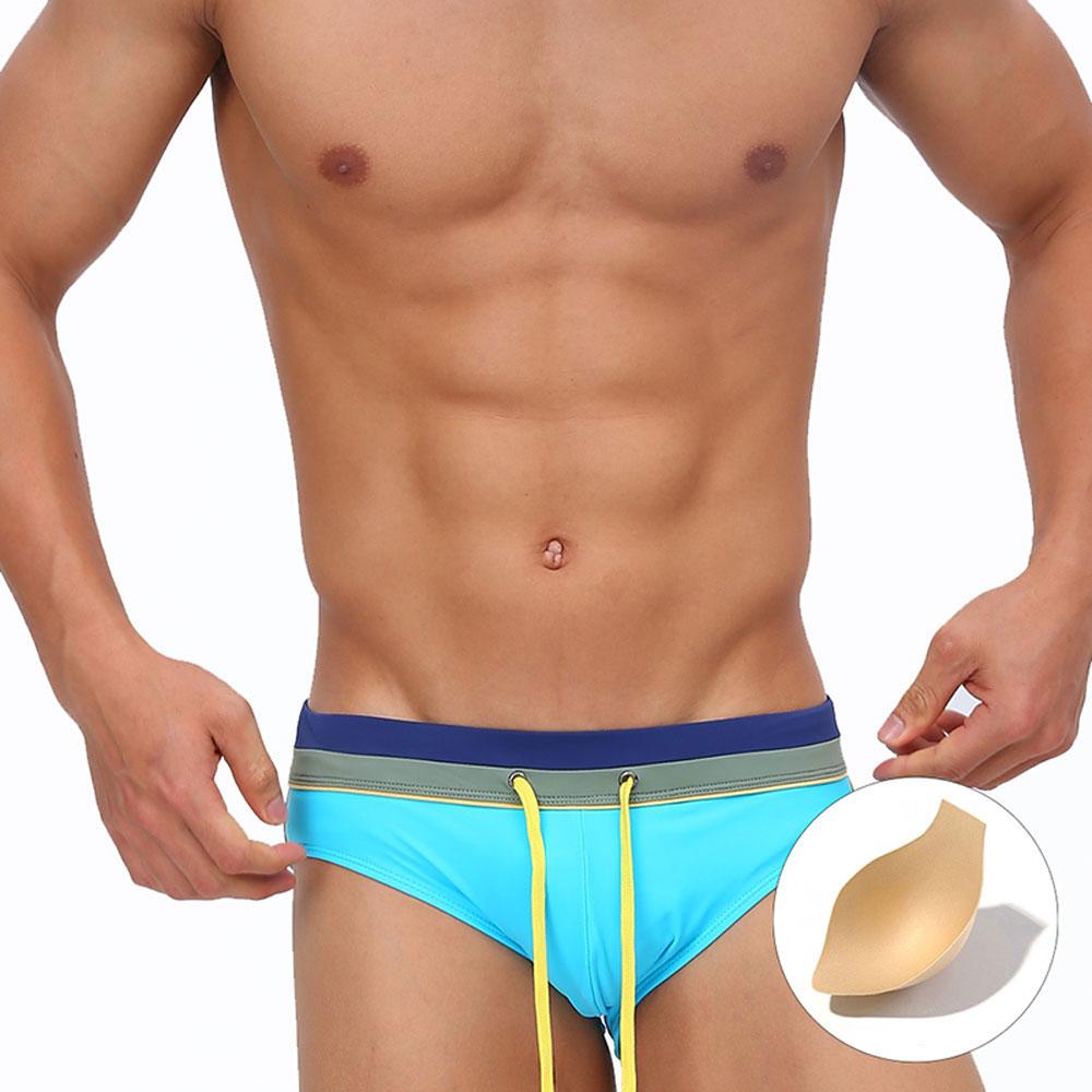 UXH Marke Herren Badeshorts mit niedriger Taille, Badebekleidung, Strandkleidung, Bräunen, Surfen