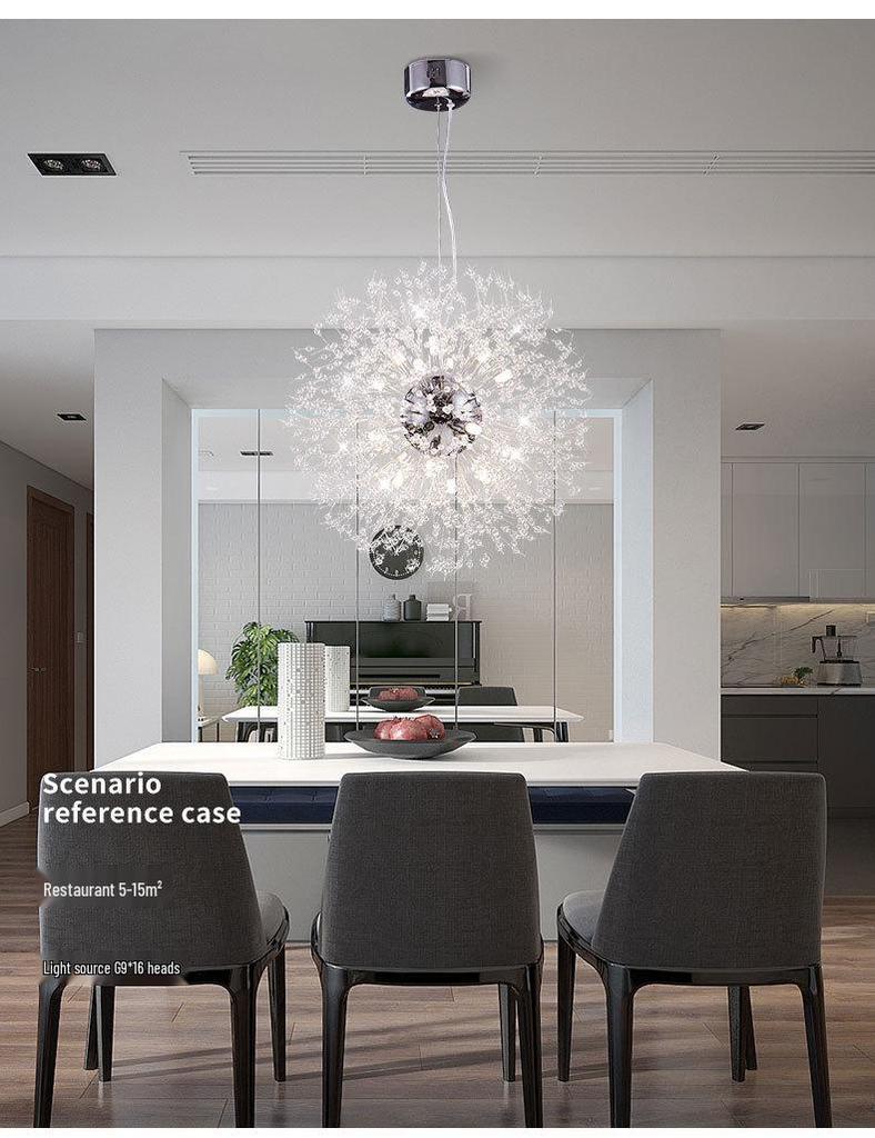 Dandelion Crystal Chandelier - Modern Lighting for Bedroom, Living Room, Bar, and Clothing Store