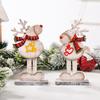 Retro Style Wooden Christmas Reindeer Decorations - Ideal for Hotel Window Displays and Desktop Ornaments