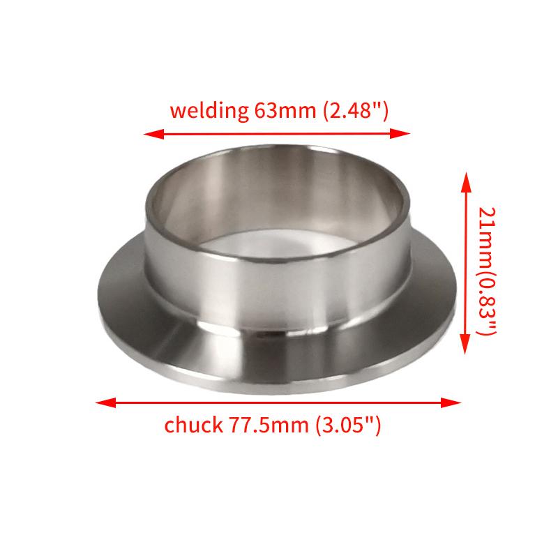 Welding Pipe Sanitary Fitting Weld Clamp Ferrule Fits Clamp Stainless Steel 304