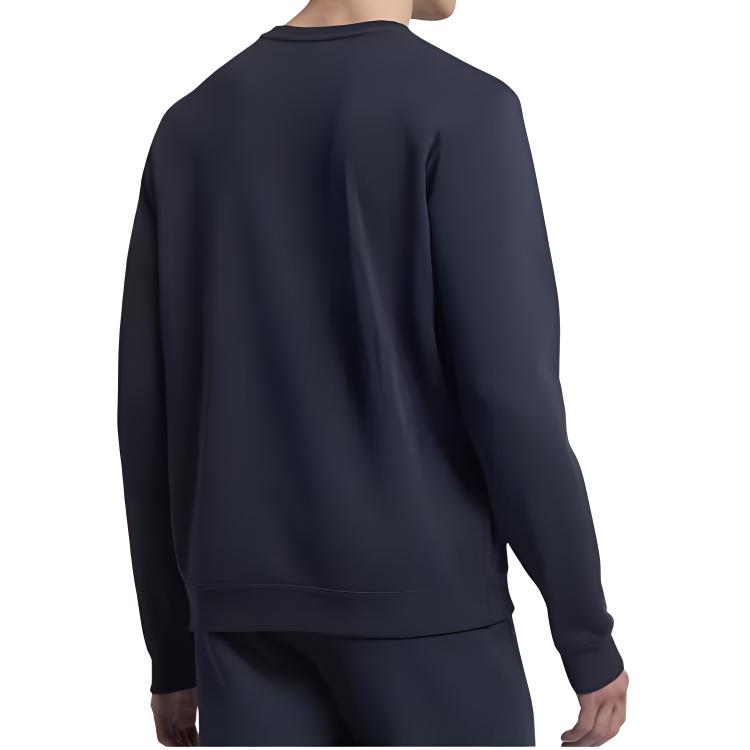 Nike Genser for menn med bokstavtrykk, rund hals, avslappet, sportslig, langermet, blå 804343-451