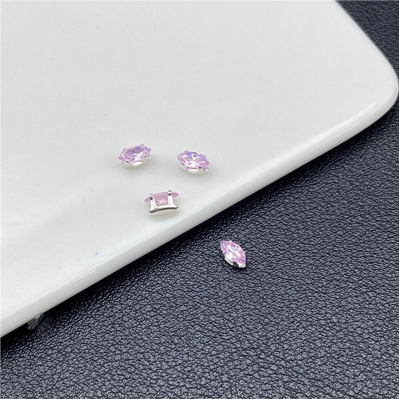 3×6mm Marquise Claw Zircon Teardrop Spacer Beads for DIY Jewelry and Beading Crafts Standard