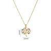 Stainless Steel Chain Classic Tree of Life Pendant Necklace for Women Lady Vintage Colorful Zircon Tree Jewelry Accessories Gift
