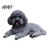 Artistiek Tafelstuk Realistische Teddyhond Beeldje, Bureaublad Klein Huisdier Model, Schattige Liggende Sculptuur Kantoor Bureau Ornament voor Auto Dashboard,