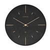 Interval Resin Wall Clock 30cm - Black & Gold