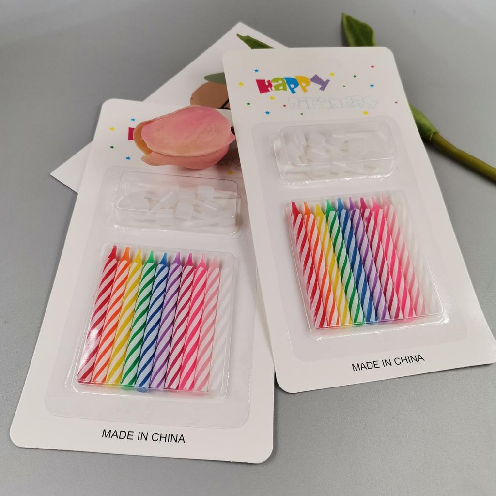 Colorful Small Candle Thread Children's Birthday Candle Atmosphere Spiral Baking Cake Birthday Candle