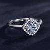 Tancise Classic 925 Sterling Silver  Zircon Ring Ladies Jewelry Wedding Promise Party Gift