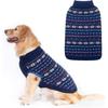 BINGPET Dog Sweaters for Large Dogs,Winter Dog Sweater Warm Clothes Boys Girls with Leash Hole,Classic Snowflake Doggy Knitwear Clothes,Ideal Gift
