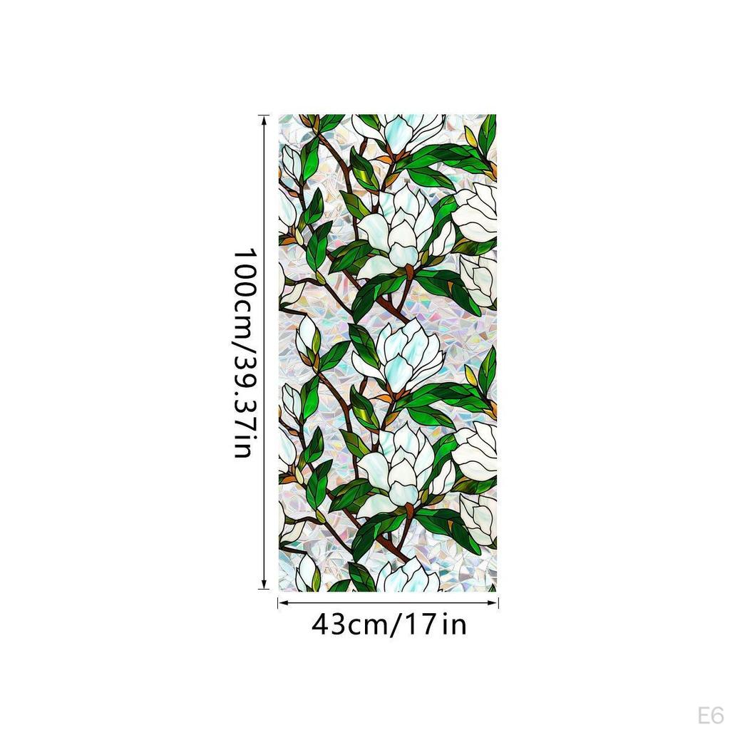 Flower Window Cling Glass Sticker Decal Privacy Film Christmas Static Summer for Farmhouse