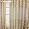 1 stk NAPEARL Europeisk Stil Moderne Blå Hul Jacquard Komfortable Gardiner for Stue Soverom Hjemmedekor