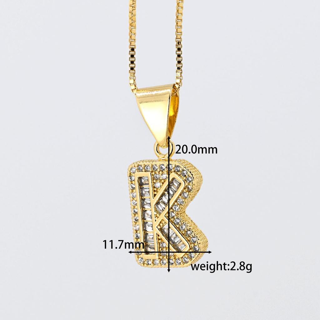 Cross Pendant with Micro Pave Cubic Zirconia - 26 Letter Options for DIY Jewelry Accessories
