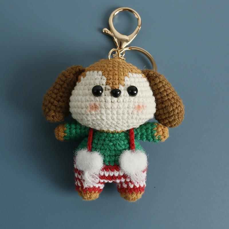 Cute Woven Handmade Twelve Zodiac Dolls Yarn Keychain Wool Thread Hook Weaving Crochet Doll Decoration Creative Birthday Gift
