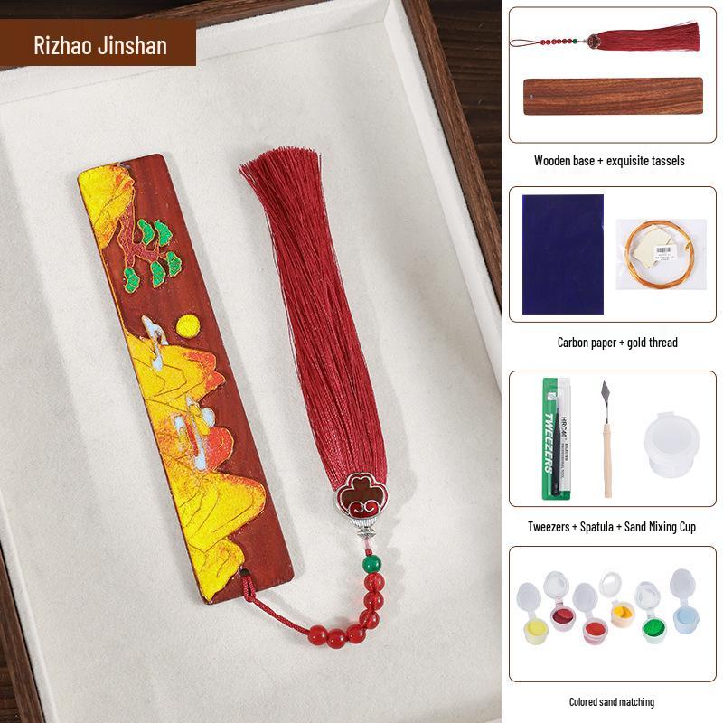 

Handmade Children s Day DIY Enamel Cloisonné Bookmark - Intangible Heritage Jingtailan Cultural Gift