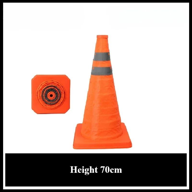 Foldable Traffic Reflective Safety Cone 30/45/70cm Height Collapsible Traffic Cones Multi Purpose Reflective Stripe Road Cone